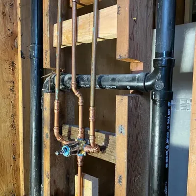 GB Plumbing installing new supply lines during a home remodel in Burlingame CA