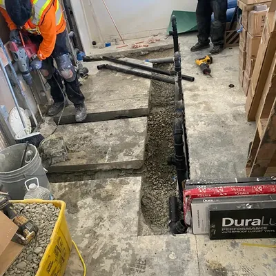 GB Plumbing crew on a sewer line repair job in the San Francisco Bay Area