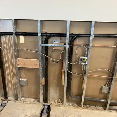 Under-sink plumbing repair by GB Plumbing licensed plumber in Burlingame CA
