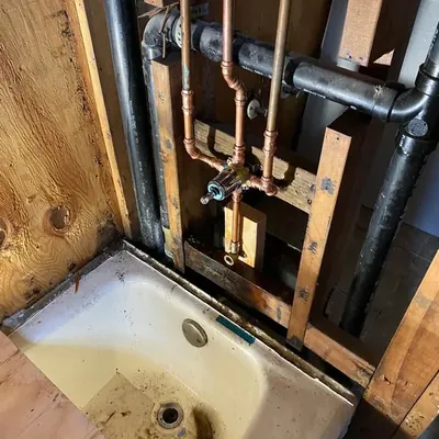 New construction plumbing rough-in by GB Plumbing in the Bay Area